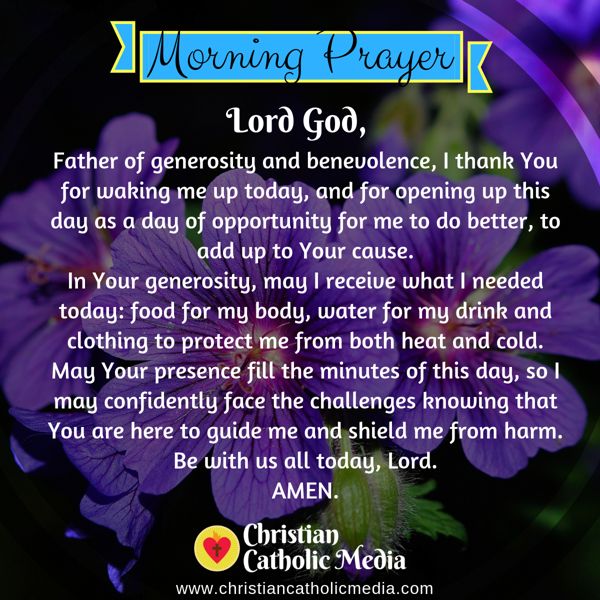 Morning Prayer Catholic Friday 8-2-2019