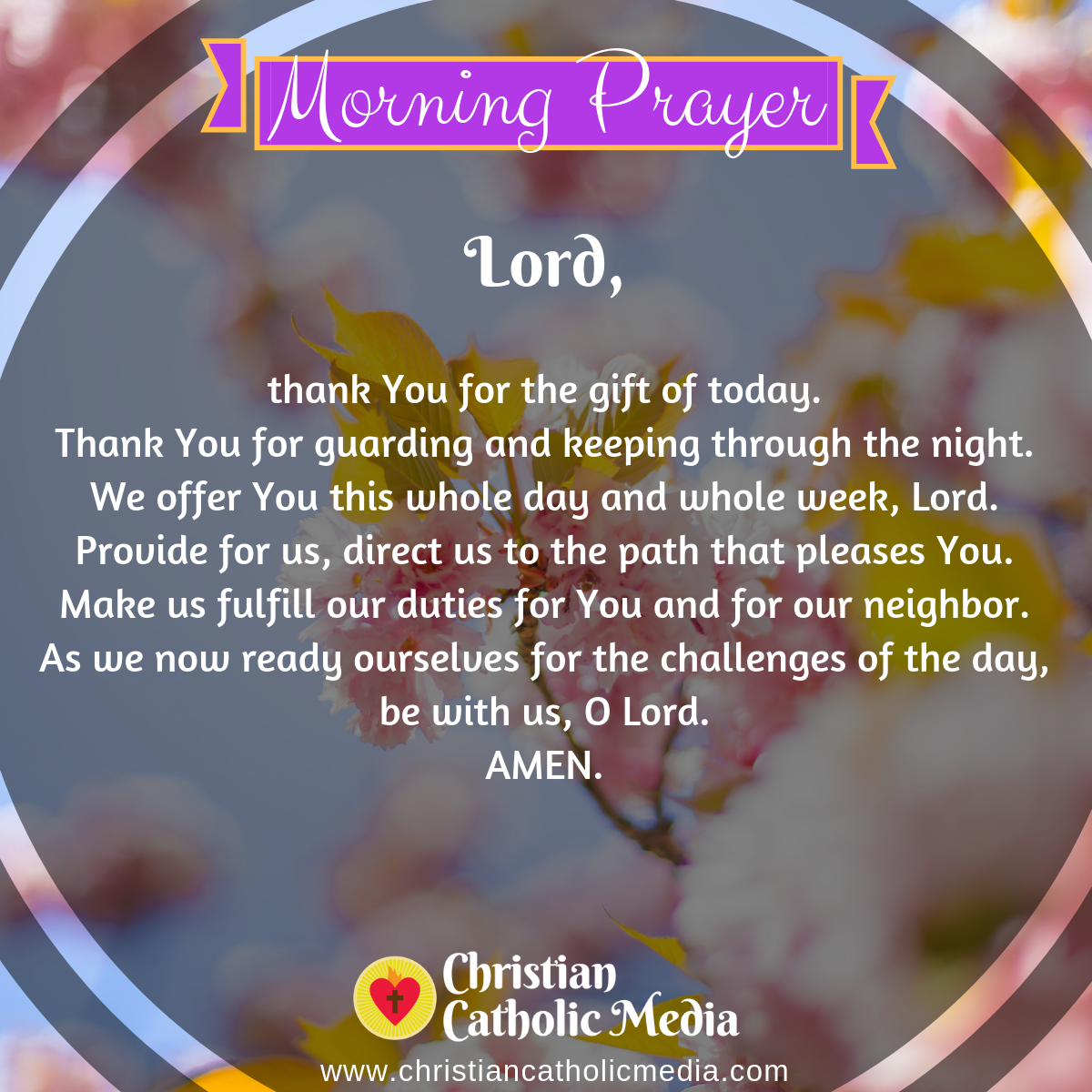 Morning Prayer Catholic Sunday 3-22-2020 – Christian Catholic Media